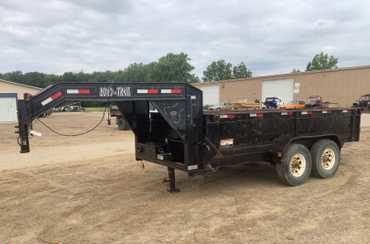 2003 Load Trail 14’ Gooseneck Tandem Axle Dump Trailer